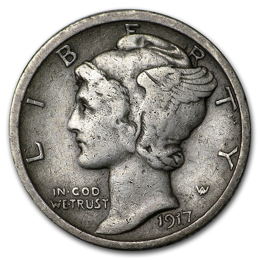 1917-D Mercury Dime Fine