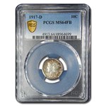 1917-D Mercury Dime MS-64 PCGS (FB)