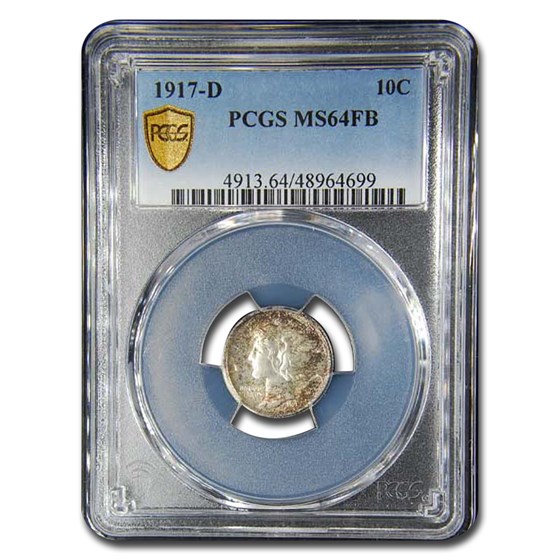 1917-D Mercury Dime MS-64 PCGS (FB) 1917-D Mercury Dime MS-64 PCGS (FB)