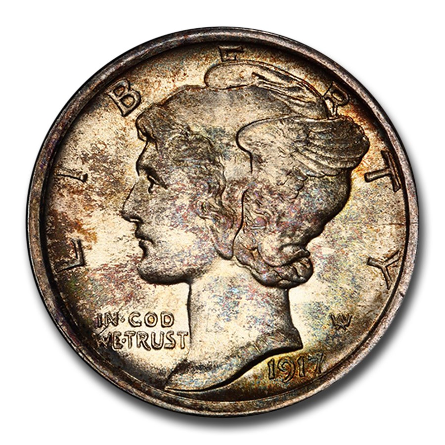 1917-D Mercury Dime MS-64 PCGS