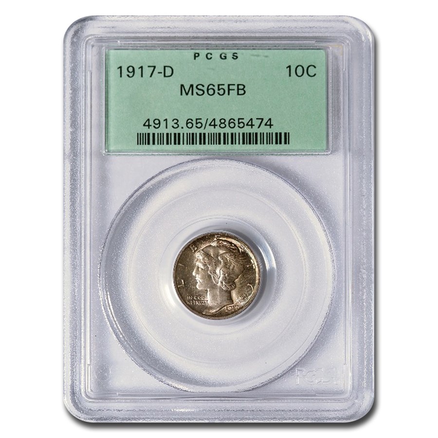 1917-D Mercury Dime MS-65 PCGS (FB)