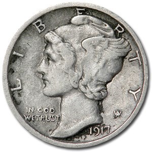 1917-D Mercury Dime VF (Details) 1917-D Mercury Dime VF (Details)