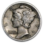 1917-D Mercury Dime XF