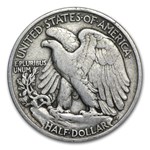 1917-D Obv Walking Liberty Half Dollar VF