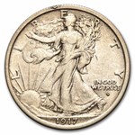 1917-D Obv Walking Liberty Half Dollar XF