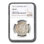 1917-D Obverse Walking Liberty Half Dollar MS-65 NGC