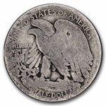 1917-D Rev Walking Liberty Halves 20-Coin Roll Avg Circ