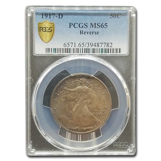 1917-D Reverse Walking Liberty Half Dollar MS-65 PCGS 1917-D Reverse Walking Liberty Half Dollar MS-65 PCGS