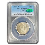 1917-D Standing Liberty Quarter MS-63 PCGS CAC (FH)