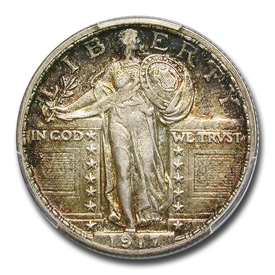 1917-D Standing Liberty Quarter Type 2 AU-55 PCGS 1917-D Standing Liberty Quarter Type 2 AU-55 PCGS