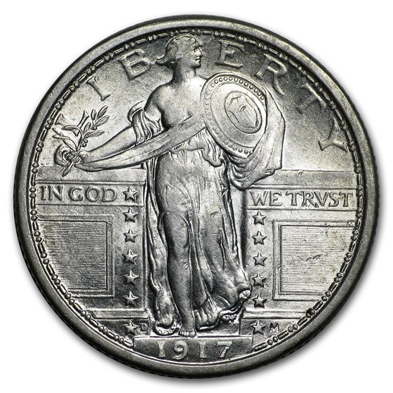 1917-D Standing Liberty Quarter Type-I AU