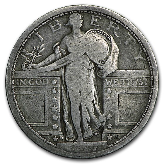1917-D Standing Liberty Quarter Type-I Good 1917-D Standing Liberty Quarter Type-I Good