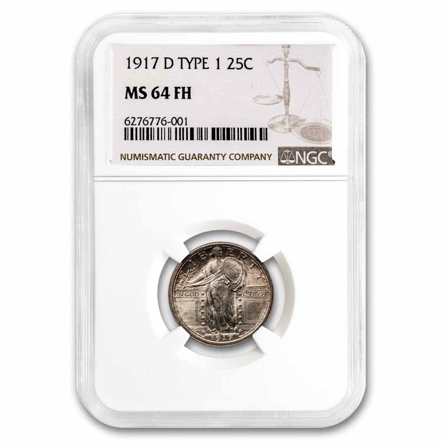 Buy 1917-D Standing Liberty Quarter Type-I MS-64 NGC (FH