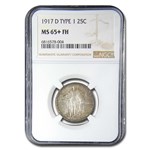 1917-D Standing Liberty Quarter Type-I MS-65+ NGC (FH)