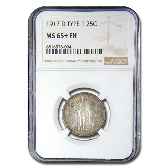1917-D Standing Liberty Quarter Type-I MS-65+ NGC (FH)