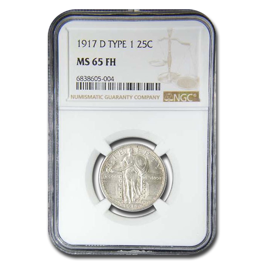 1917-D Standing Liberty Quarter Type-I MS-65 NGC (Full Head)