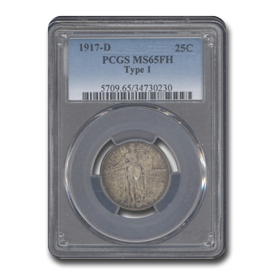 1917-D Standing Liberty Quarter Type-I MS-65 PCGS (Full Head) 1917-D Standing Liberty Quarter Type-I MS-65 PCGS (Full Head)