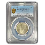 1917-D Standing Liberty Quarter Type-I MS-66+ PCGS (FH)