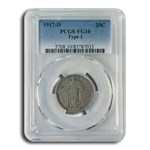 1917-D Standing Liberty Quarter Type-I VG-10 PCGS