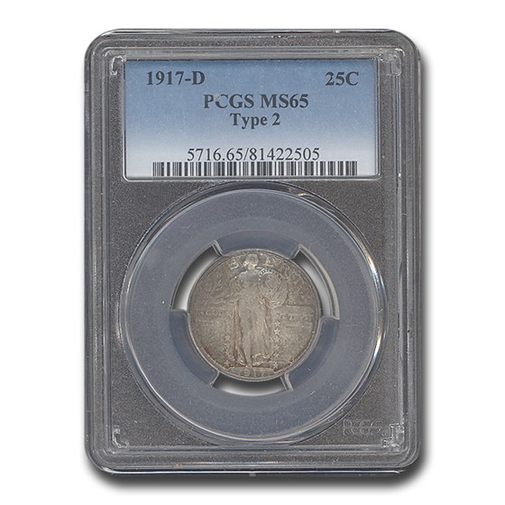 1917-D Standing Liberty Quarter Type-II MS-65 PCGS