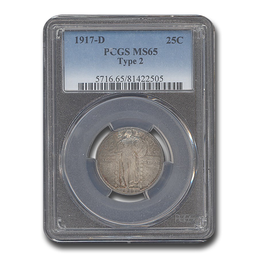 1917-D Standing Liberty Quarter Type-II MS-65 PCGS