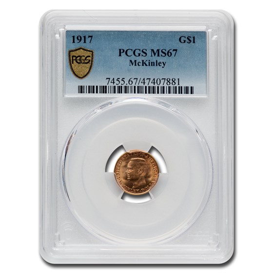 1917 Gold $1.00 McKinley Commem MS-67 PCGS