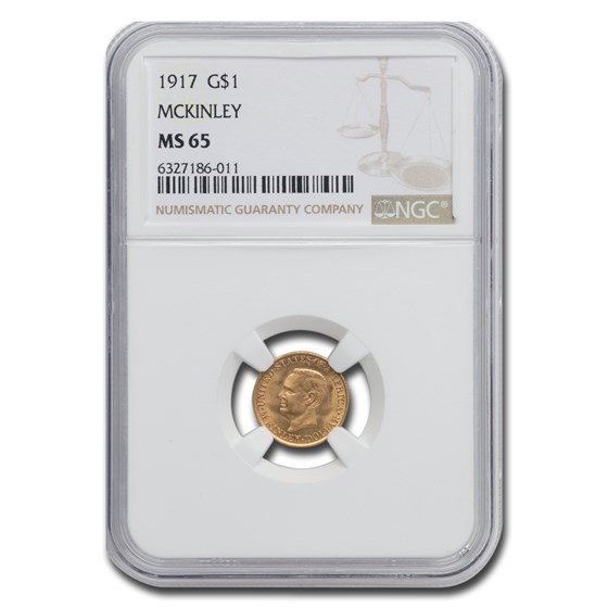 1917 Gold $1.00 McKinley Commemorative MS-65 NGC 1917 Gold $1.00 McKinley Commemorative MS-65 NGC