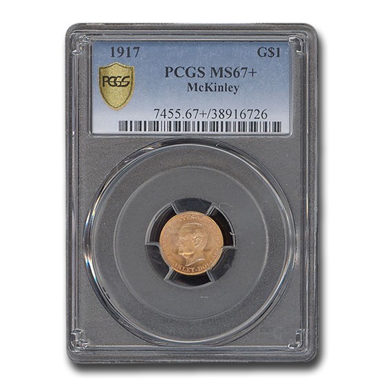 1917 Gold $1.00 McKinley Commemorative MS-67+ PCGS 1917 Gold $1.00 McKinley Commemorative MS-67+ PCGS