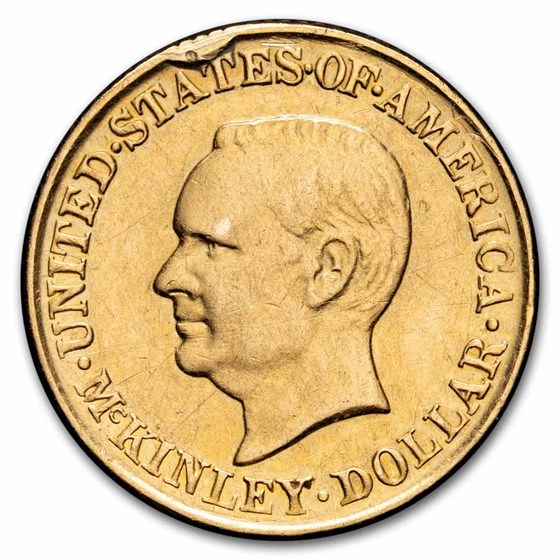 1917 Gold $1.00 McKinley Memorial AU Details 1917 Gold $1.00 McKinley Memorial AU Details
