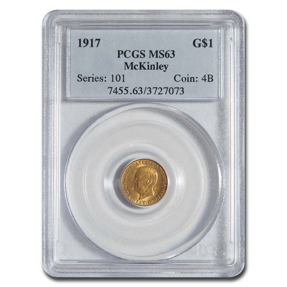 1917 Gold $1.00 McKinley Memorial MS-63 PCGS