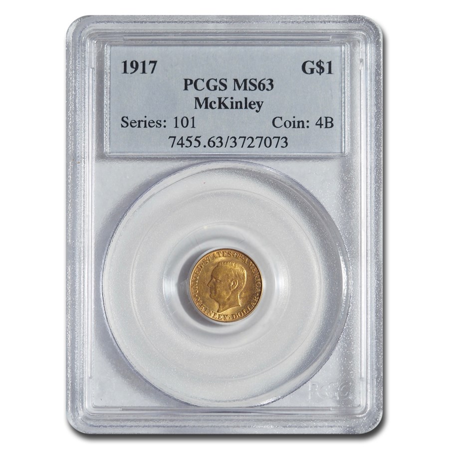 1917 Gold $1.00 McKinley Memorial MS-63 PCGS