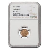 1917 Gold $1.00 Mckinley Memorial MS-67 NGC