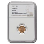 1917 Gold $1.00 McKinley MS-64 NGC