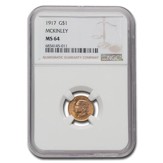 1917 Gold $1.00 McKinley MS-64 NGC