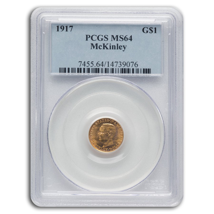 1917 Gold $1.00 McKinley MS-64 PCGS