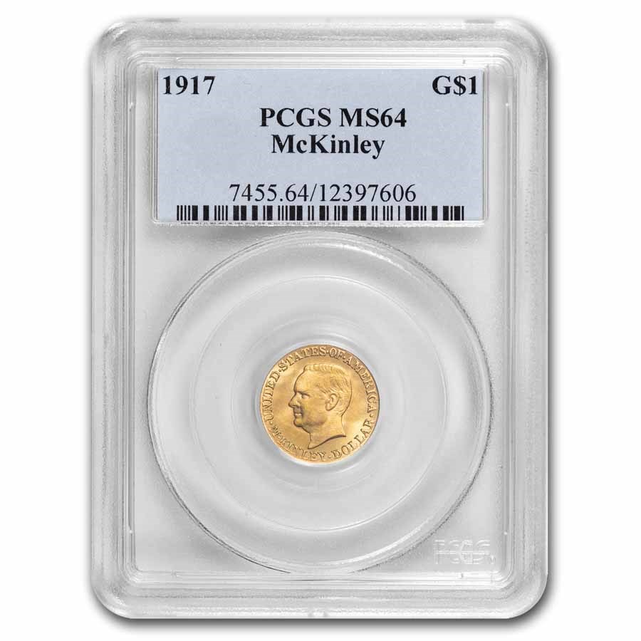 1917 Gold $1.00 McKinley MS-64 PCGS