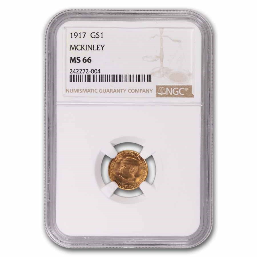 1917 Gold $1.00 McKinley MS-66 NGC