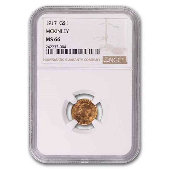 1917 Gold $1.00 McKinley MS-66 NGC 1917 Gold $1.00 McKinley MS-66 NGC