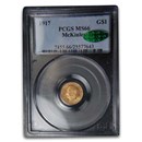 1917 Gold $1.00 McKinley MS-66 PCGS (CAC Approved) 1917 Gold $1.00 McKinley MS-66 PCGS (CAC Approved)