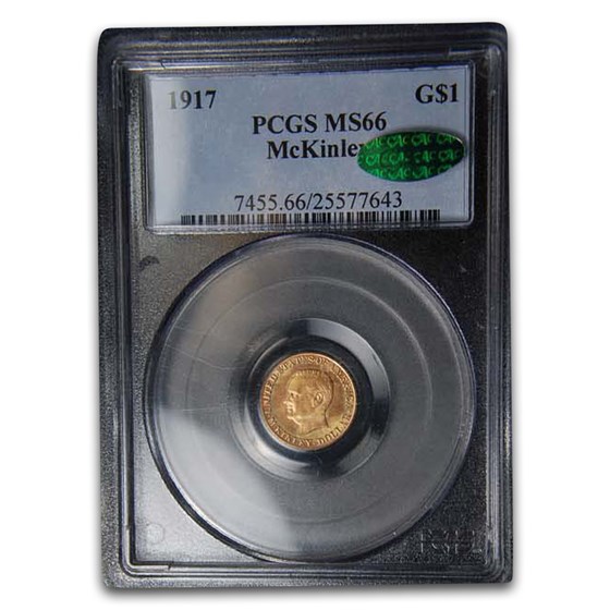 1917 Gold $1.00 McKinley MS-66 PCGS CAC 1917 Gold $1.00 McKinley MS-66 PCGS CAC
