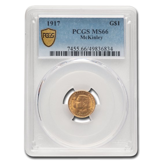 1917 Gold $1.00 McKinley MS-66 PCGS 1917 Gold $1.00 McKinley MS-66 PCGS