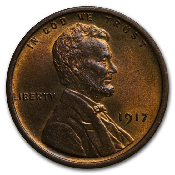 1917 Lincoln Cent BU (Red/Brown) 1917 Lincoln Cent BU (Red/Brown)