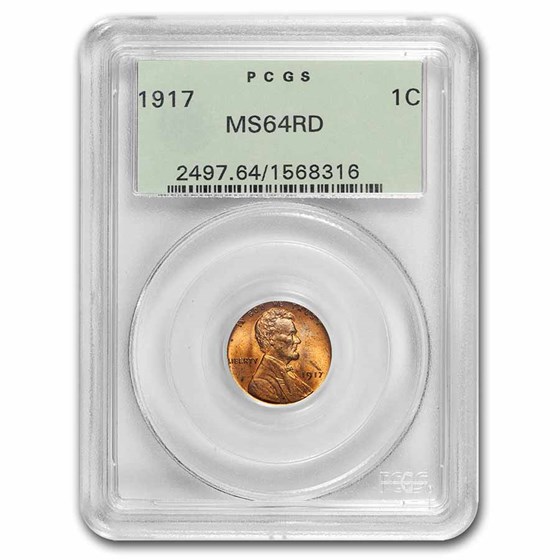1917 Lincoln Cent MS-64 PCGS (Red) 1917 Lincoln Cent MS-64 PCGS (Red)