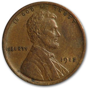 1917 Lincoln Cent XF