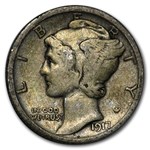 1917 Mercury Dime Fine