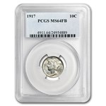 1917 Mercury Dime MS-64 PCGS (FB)