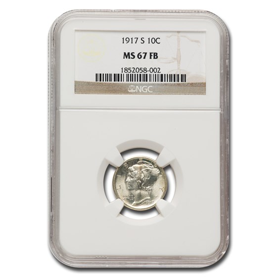 1917 Mercury Dime MS-67 NGC (FB)