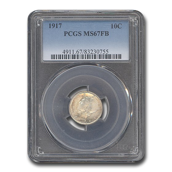 1917 Mercury Dime MS-67 PCGS (FB) 1917 Mercury Dime MS-67 PCGS (FB)