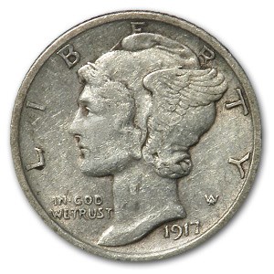 1917 Mercury Dime XF 1917 Mercury Dime XF