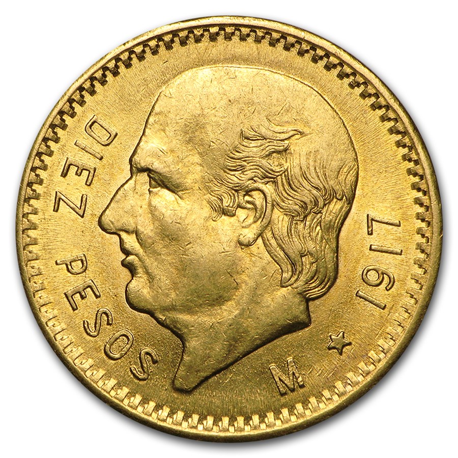 Buy 1917 Mexico Gold 10 Pesos BU | APMEX